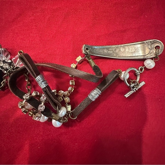 KS Love Song Rustic Spoon Blessed‎ Beaded Rhinestone Necklace - Picture 7 of 14